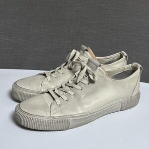 Allsaints Sneakers 44 Beige Taupe Leather Shoes Low Top Designer Casual 11 US